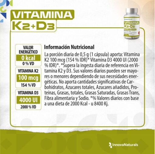 VITAMINA K2 + D3 - Imagen 3