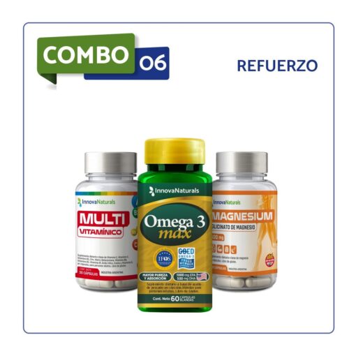COMBO 6 - REFUERZO (Multivitamínico + Omega Max + Glicinato)