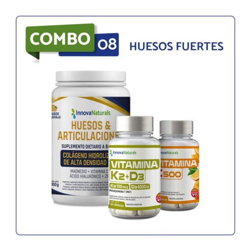 COMBO 8 - HUESOS FUERTES (Colágeno + Vit K2 + Vit C Plus)